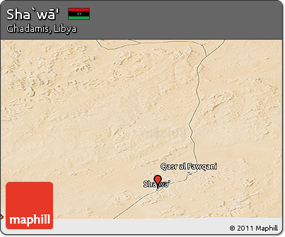 Satellite Panoramic Map of Sha`wā'