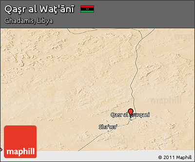 Satellite Panoramic Map of Qaşr Al Waţ'ānī