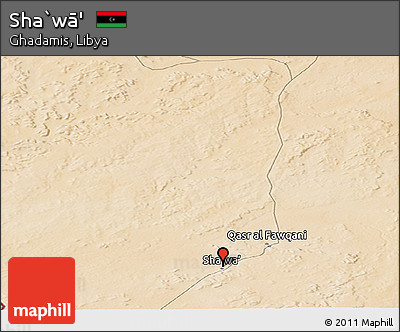 Satellite Panoramic Map of Sha`wā'