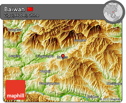 Physical 3D Map of Baiwan
