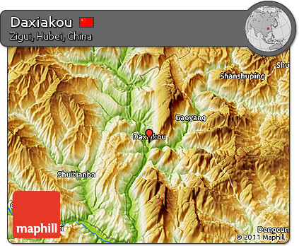 Physical 3D Map of Daxiakou