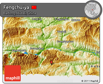 Physical 3D Map of Fengchuiya