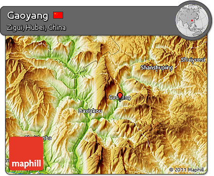 Physical 3D Map of Gaoyang