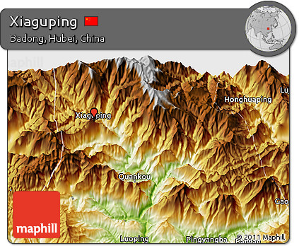 Physical 3D Map of Xiaguping
