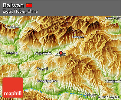 Physical 3D Map of Baiwan