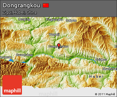 Physical 3D Map of Dongrangkou