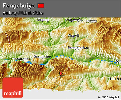 Physical 3D Map of Fengchuiya