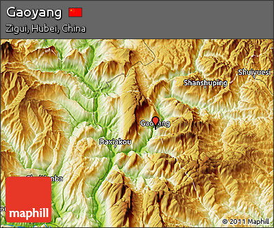 Physical 3D Map of Gaoyang