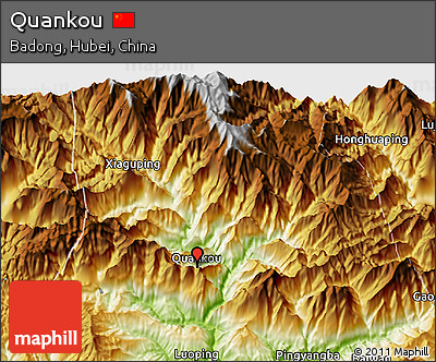 Physical 3D Map of Quankou
