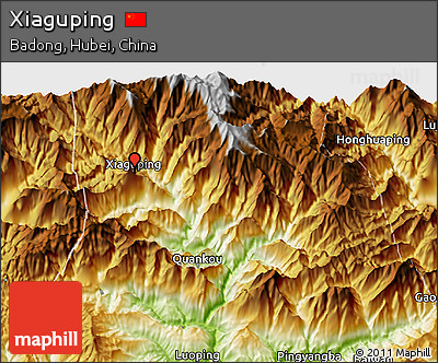 Physical 3D Map of Xiaguping
