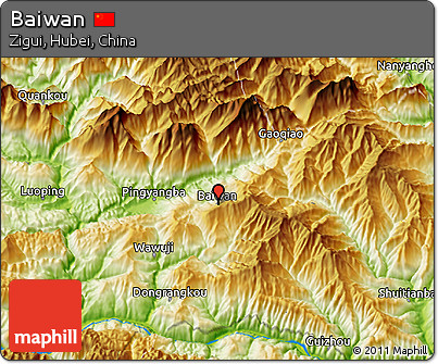 Physical 3D Map of Baiwan