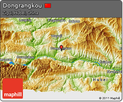 Physical 3D Map of Dongrangkou