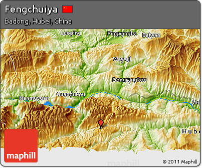 Physical 3D Map of Fengchuiya
