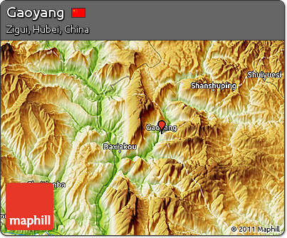 Physical 3D Map of Gaoyang