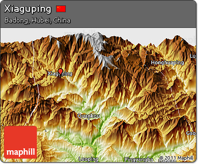 Physical 3D Map of Xiaguping