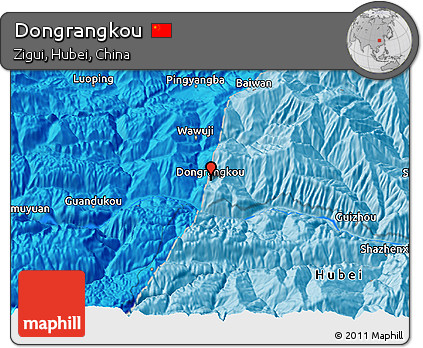 Political 3D Map of Dongrangkou