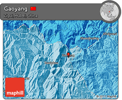 Political 3D Map of Gaoyang