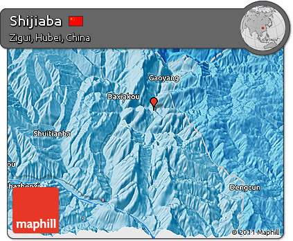 Political 3D Map of Shijiaba