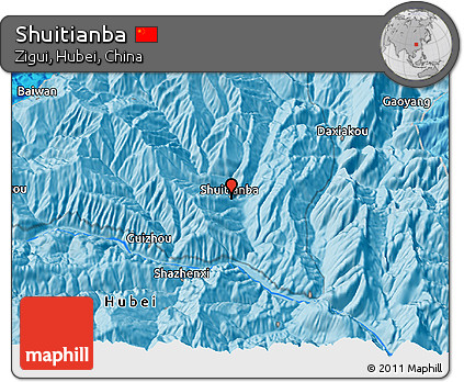 Political 3D Map of Shuitianba