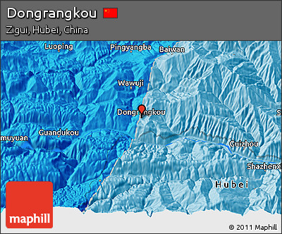 Political 3D Map of Dongrangkou