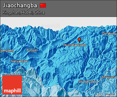 Political 3D Map of Jiaochangba