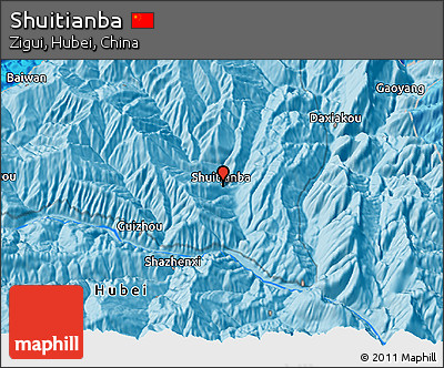 Political 3D Map of Shuitianba