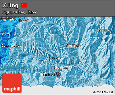 Political 3D Map of Xiling