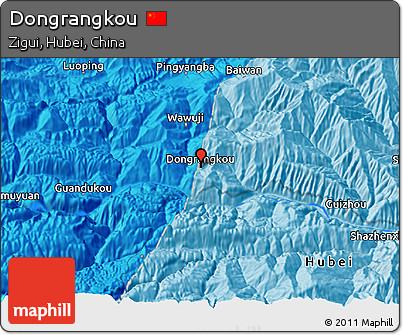 Political 3D Map of Dongrangkou