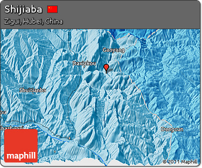 Political 3D Map of Shijiaba