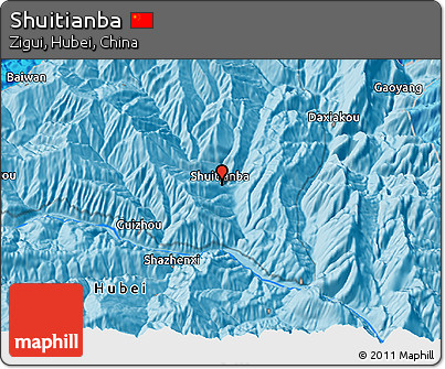 Political 3D Map of Shuitianba