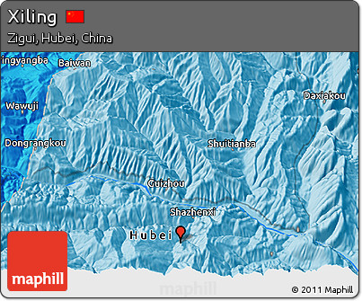 Political 3D Map of Xiling