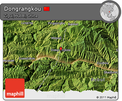 Satellite 3D Map of Dongrangkou