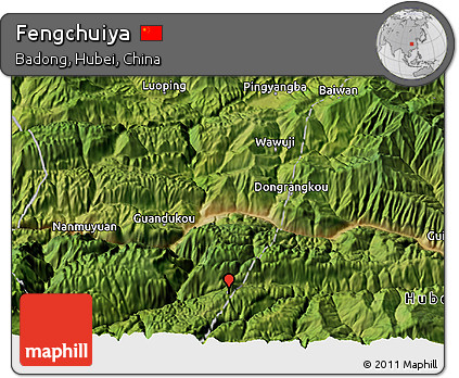 Satellite 3D Map of Fengchuiya