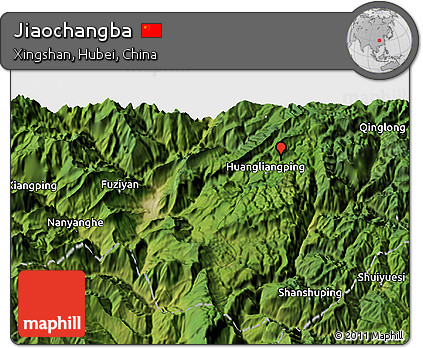 Satellite 3D Map of Jiaochangba