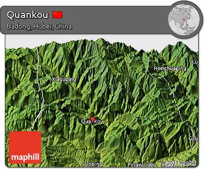 Satellite 3D Map of Quankou