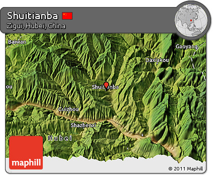 Satellite 3D Map of Shuitianba