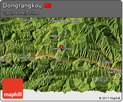 Satellite 3D Map of Dongrangkou