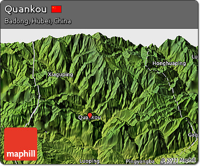 Satellite 3D Map of Quankou