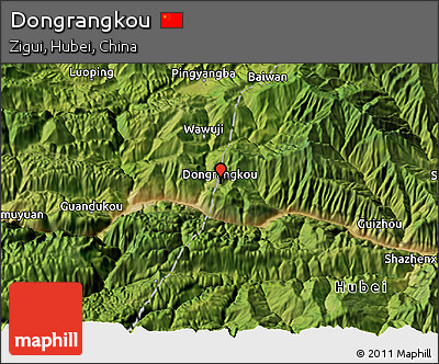 Satellite 3D Map of Dongrangkou
