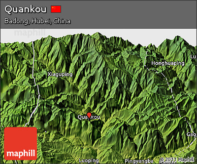 Satellite 3D Map of Quankou