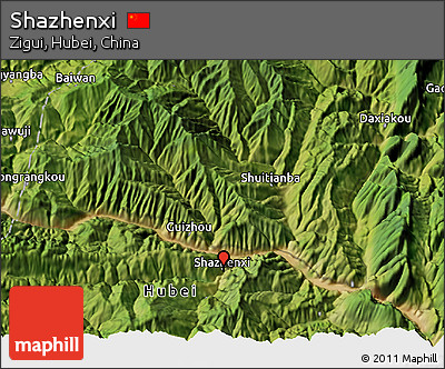 Satellite 3D Map of Shazhenxi