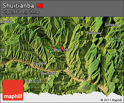 Satellite 3D Map of Shuitianba