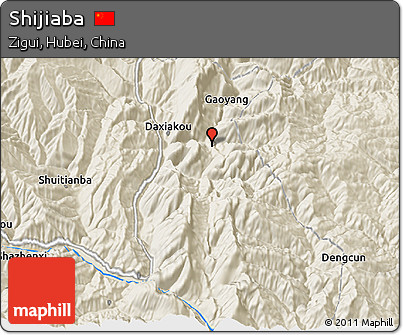 Shaded Relief 3D Map of Shijiaba