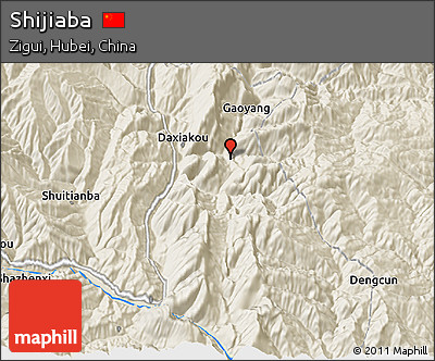 Shaded Relief 3D Map of Shijiaba