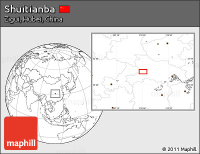 Blank Location Map of Shuitianba