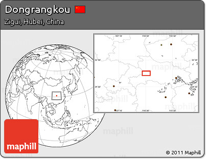 Blank Location Map of Dongrangkou