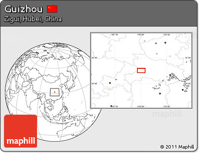Blank Location Map of Guizhou