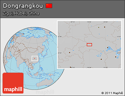 Gray Location Map of Dongrangkou