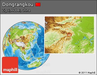 Physical Location Map of Dongrangkou