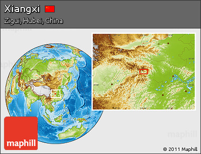 Physical Location Map of Xiangxi